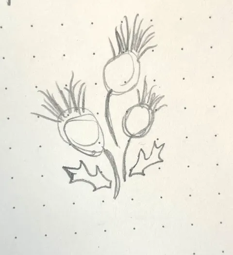 Thistle cutting board